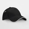 Cap - mod. B15C:Black, 100% cotton, White, One Size
